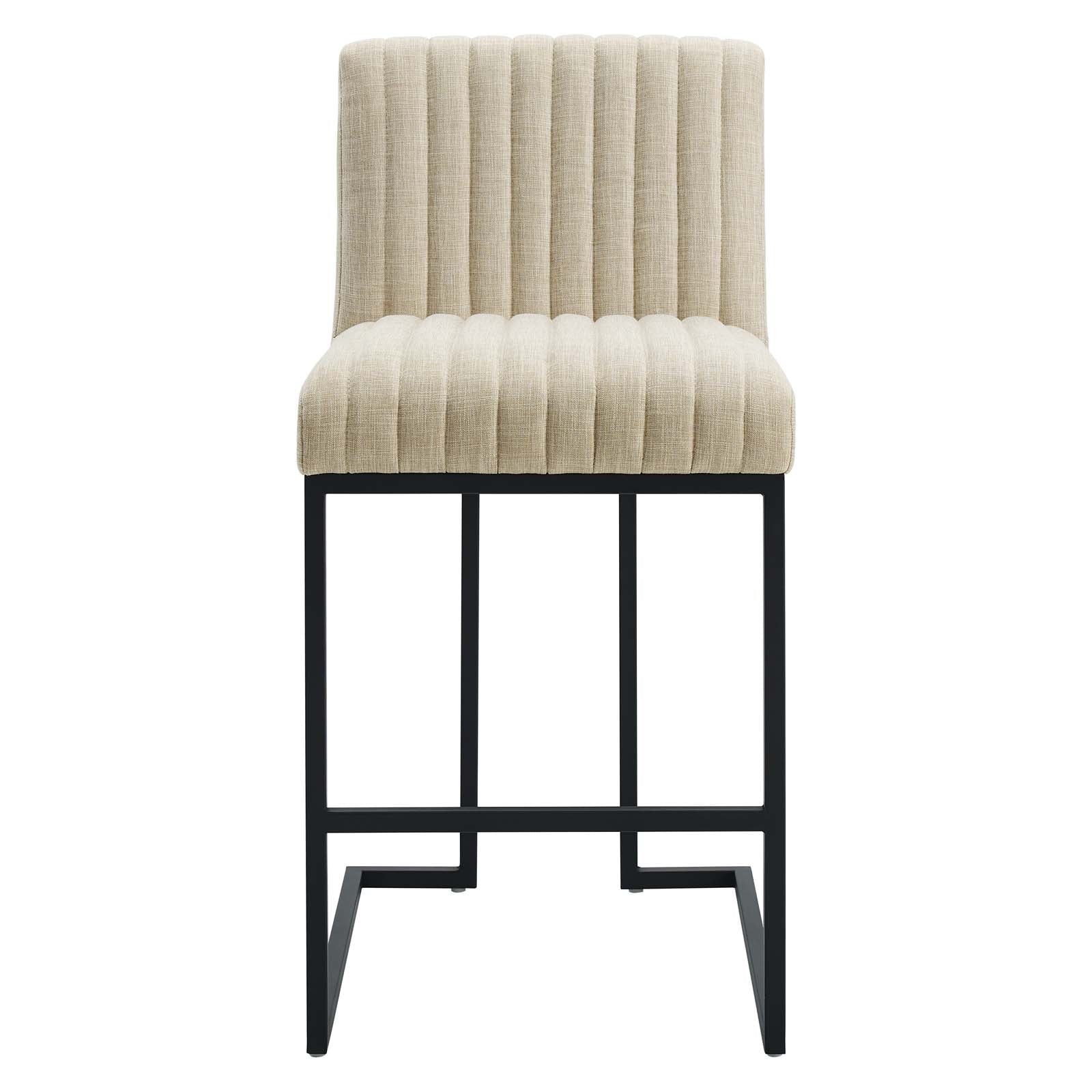 Indulge Channel Tufted Fabric Counter Stool by Modway
