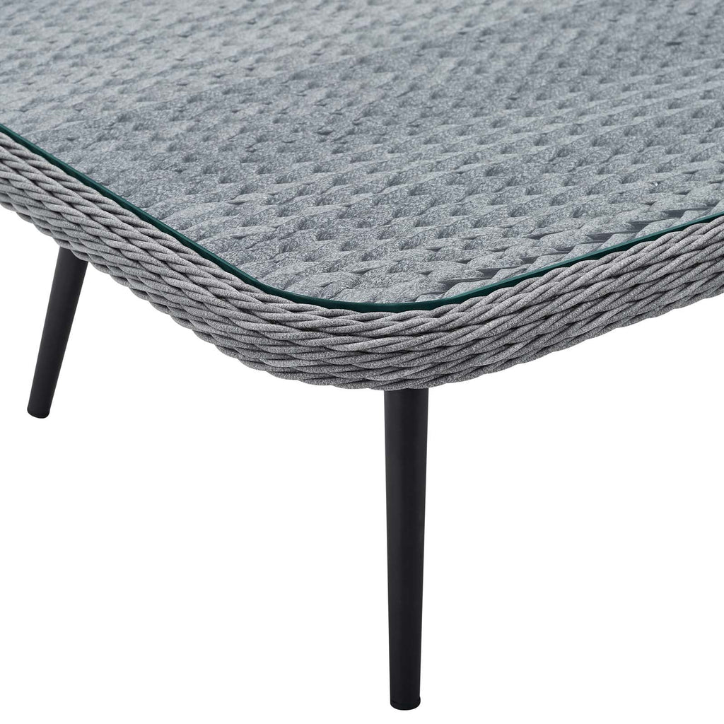 Endeavor Outdoor Patio Wicker Rattan Square Coffee Table by Modway