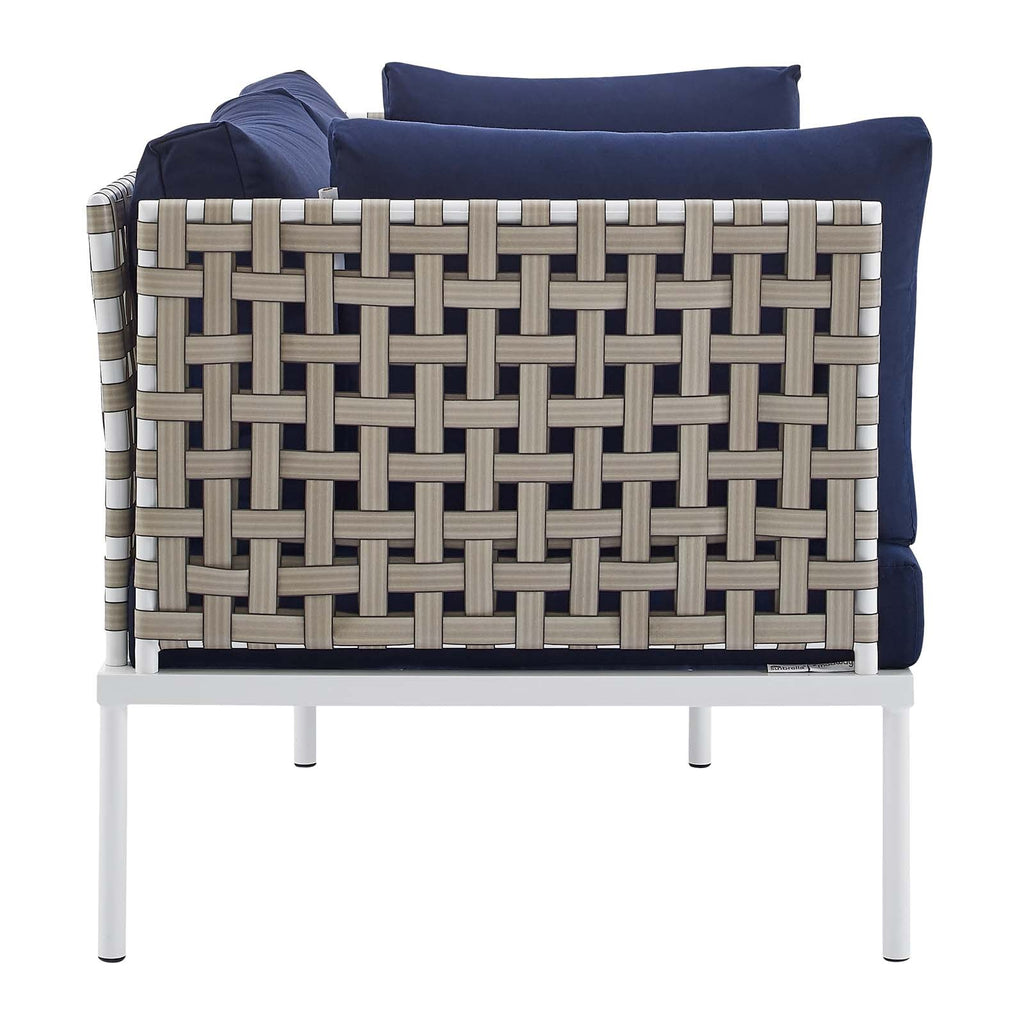 Harmony 4-Piece Sunbrella¨ Basket Weave Outdoor Patio Aluminum Seating Set by Modway