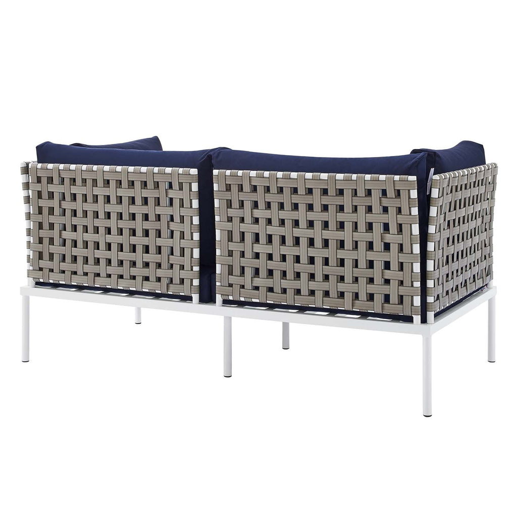 Harmony 4-Piece Sunbrella¨ Basket Weave Outdoor Patio Aluminum Seating Set by Modway
