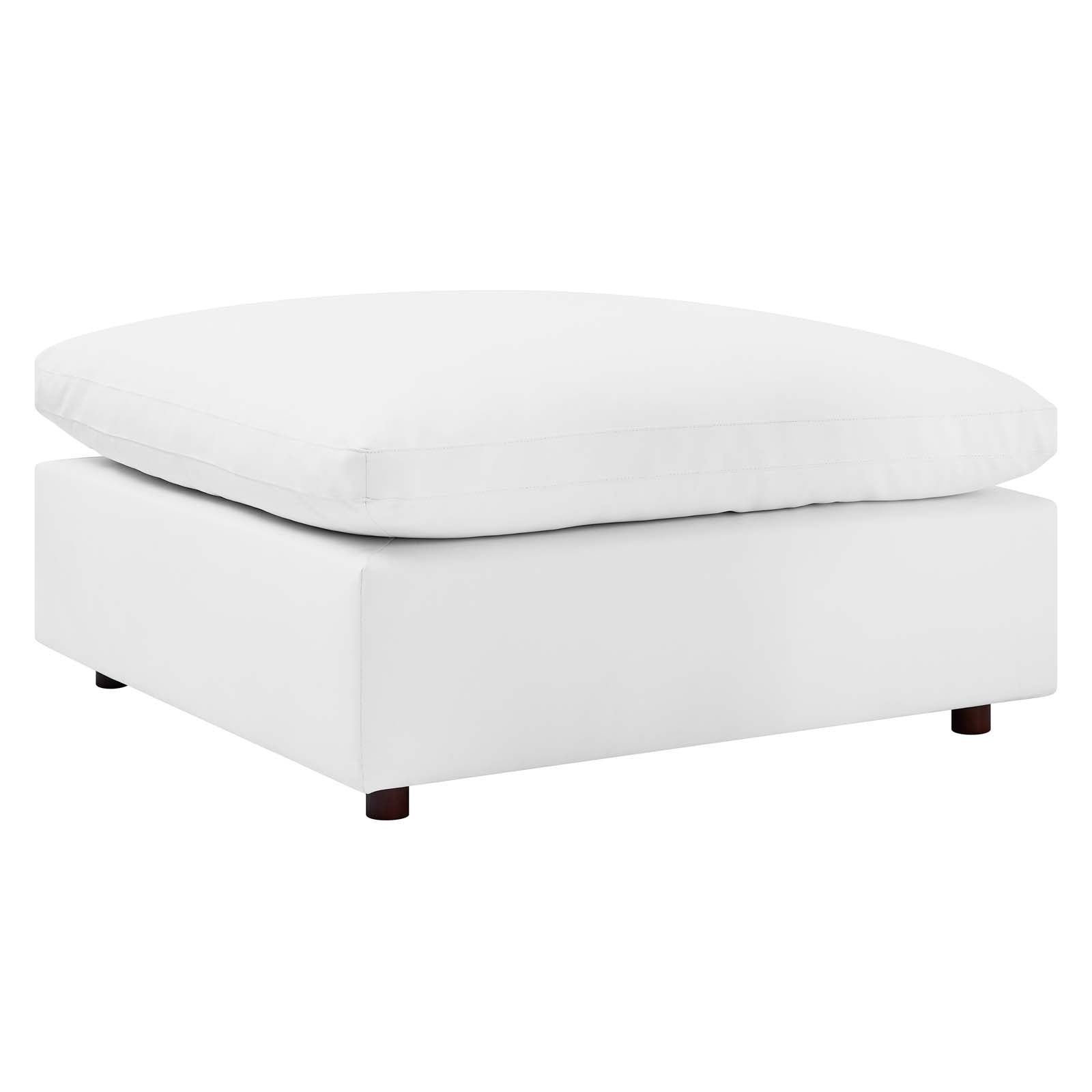 Commix Down Filled Overstuffed Vegan Leather Ottoman by Modway