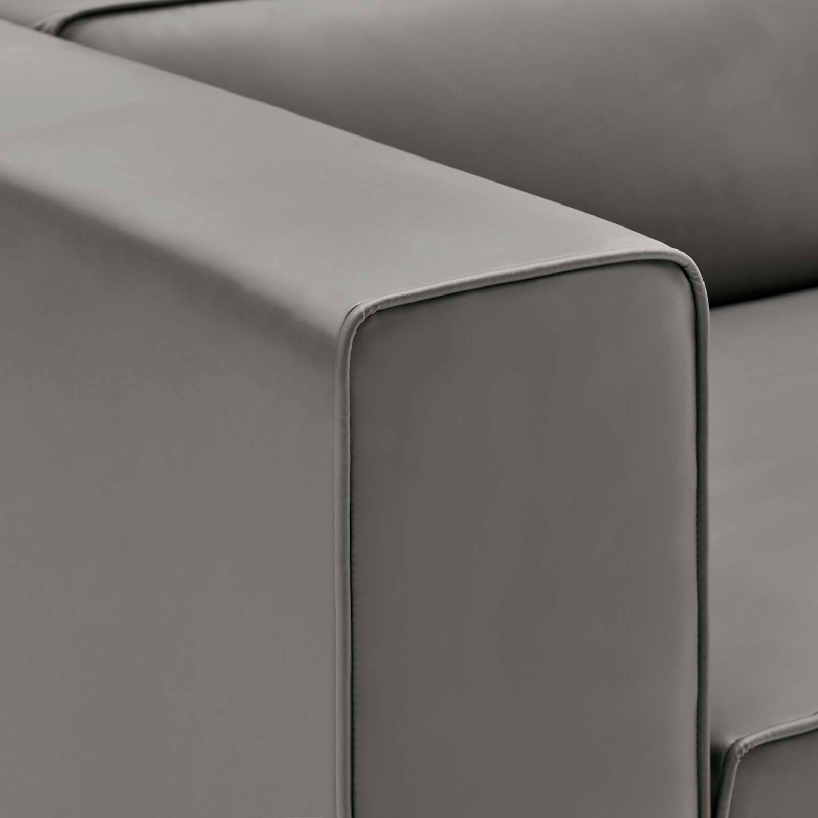 Mingle 4-Piece Vegan Leather Sectional Sofa by Modway