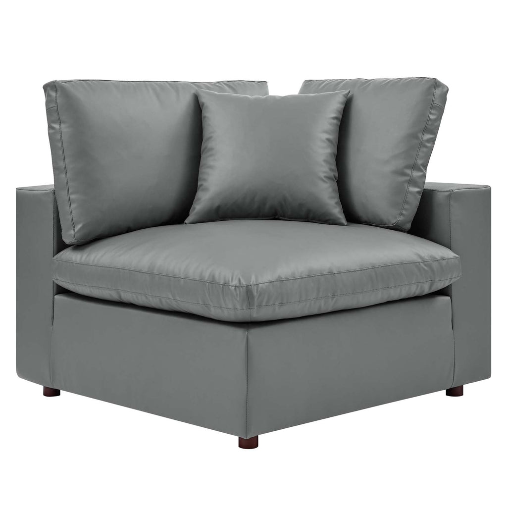 Commix Down Filled Overstuffed Vegan Leather 4-Seater Sofa by Modway