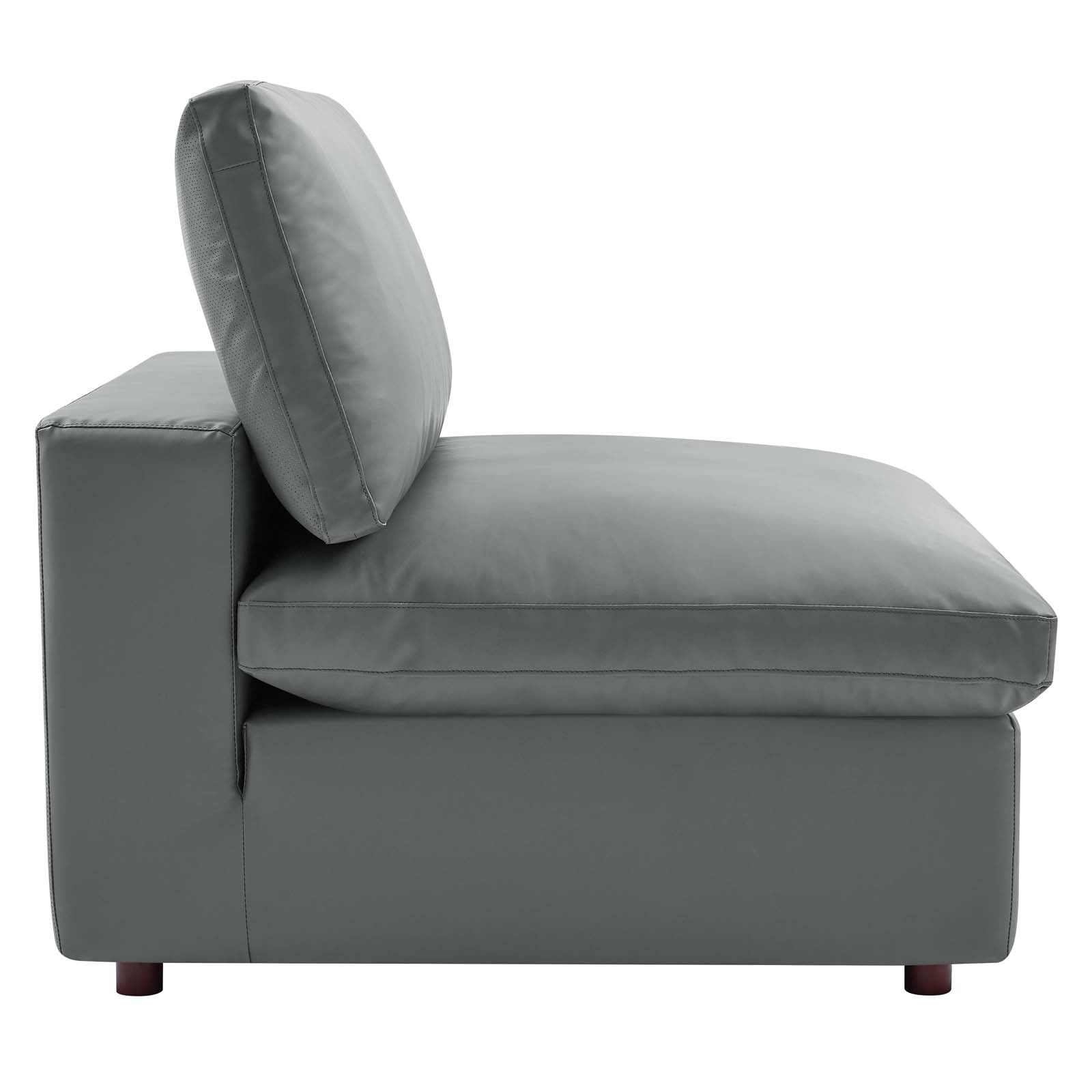 Commix 5-Piece Down Filled Overstuffed Vegan Leather Sectional Sofa by Modway