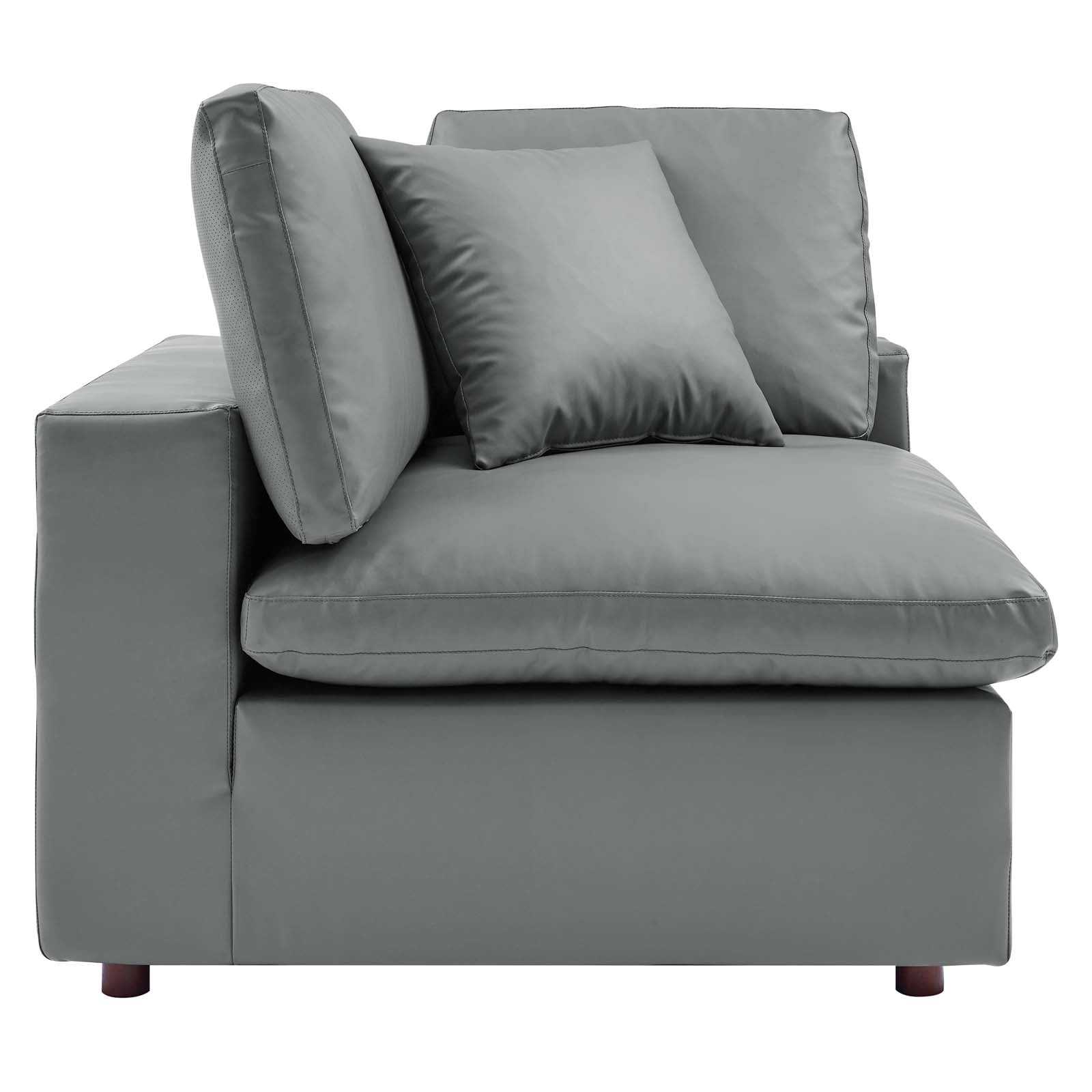 Commix 6-Piece Down Filled Overstuffed Vegan Leather Sectional Sofa by Modway