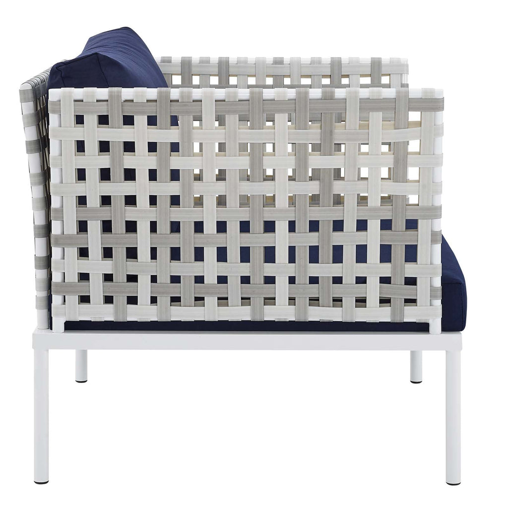 Harmony 6-Piece Sunbrella¨ Basket Weave Outdoor Patio Aluminum Seating Set by Modway