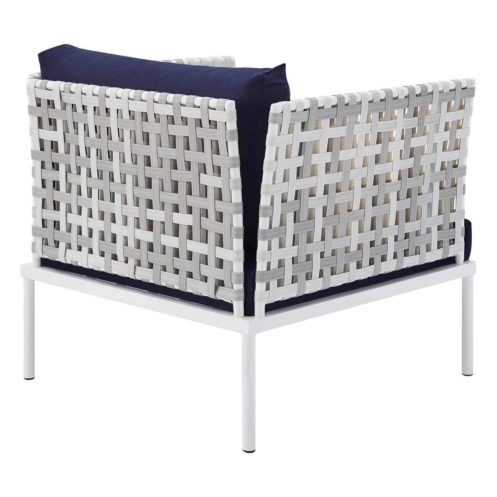 Harmony 6-Piece Sunbrella¨ Basket Weave Outdoor Patio Aluminum Seating Set by Modway