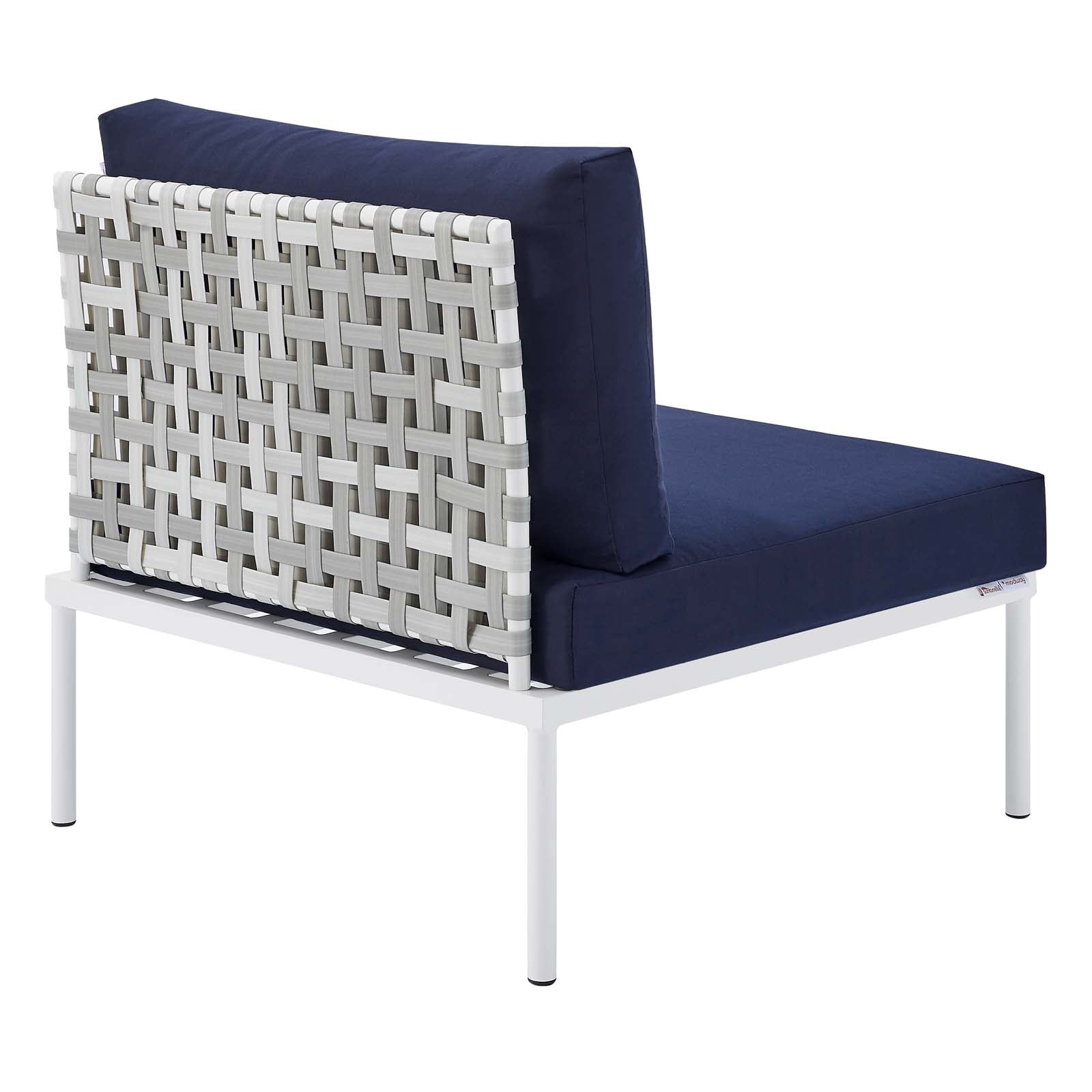 Harmony 6-Piece Sunbrella¨ Basket Weave Outdoor Patio Aluminum Seating Set by Modway