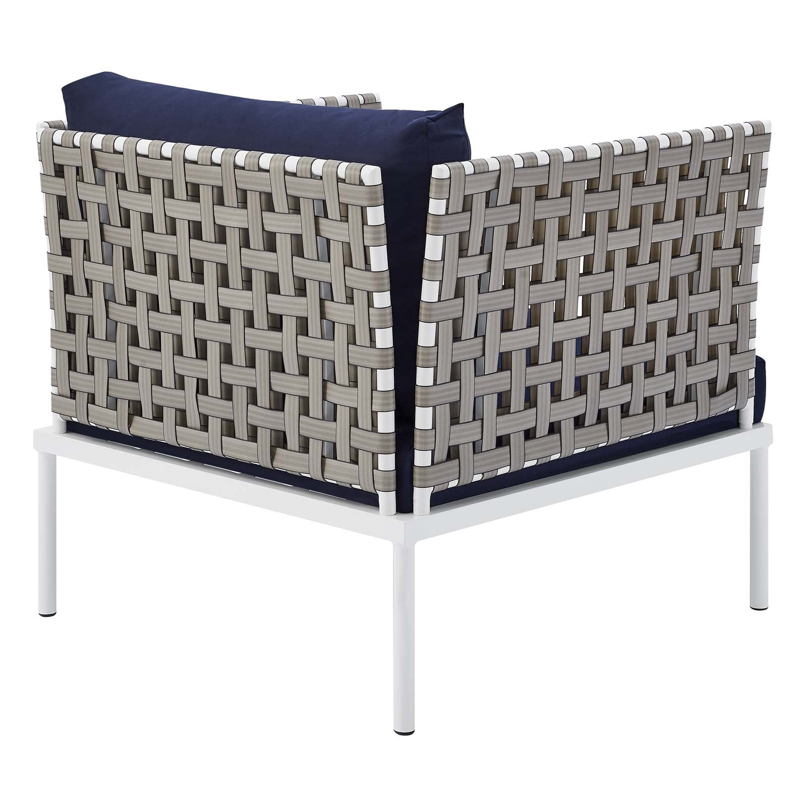 Harmony 6-Piece Sunbrella¨ Basket Weave Outdoor Patio Aluminum Seating Set by Modway