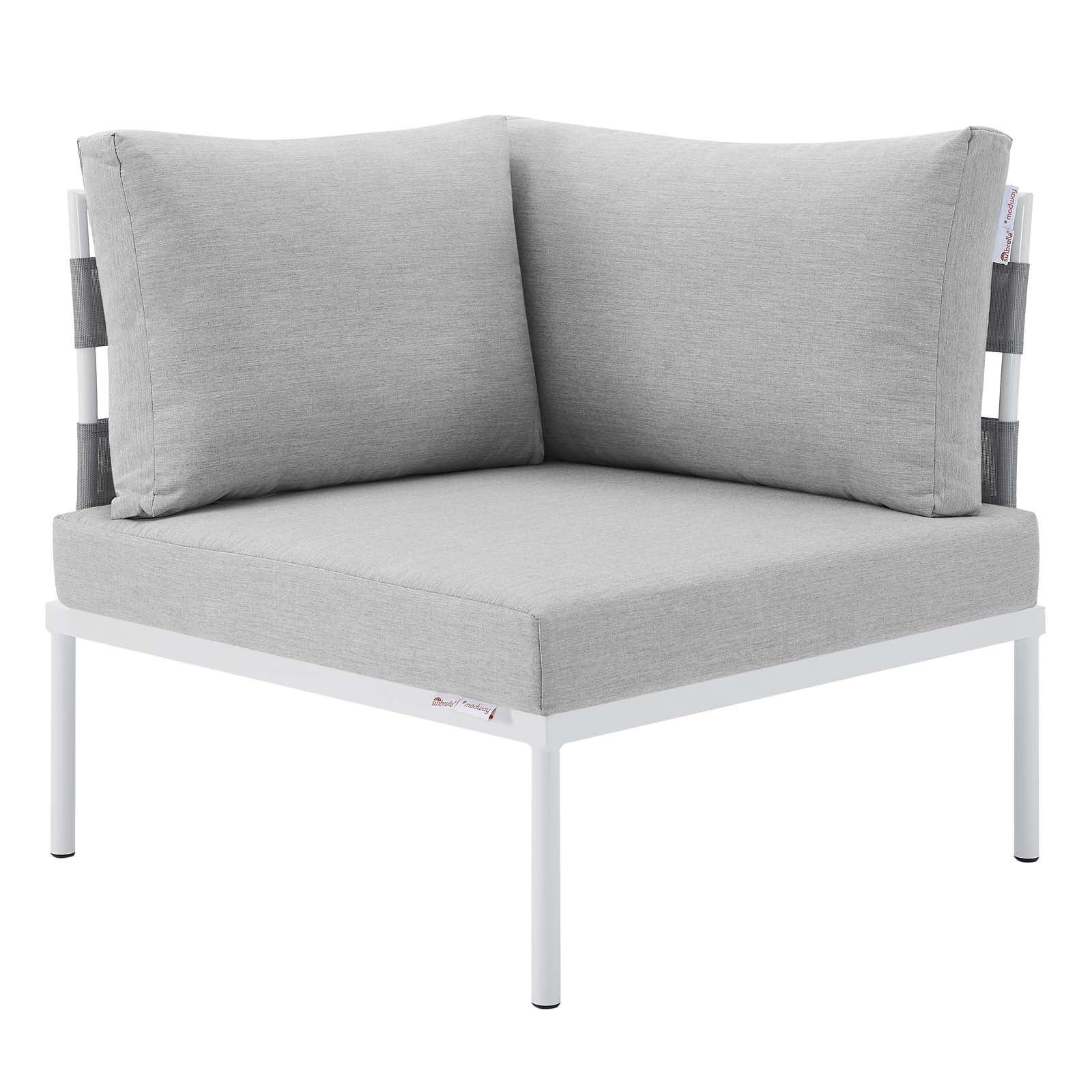 Harmony 7-Piece Sunbrella¨ Outdoor Patio Aluminum Sectional Sofa Set by Modway