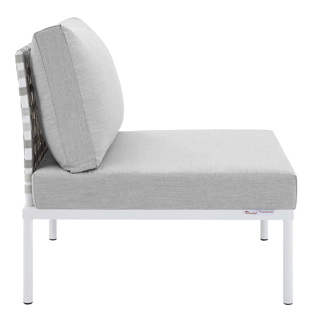 Harmony 10-Piece Sunbrella¨ Basket Weave Outdoor Patio Aluminum Sectional Sofa Set by Modway
