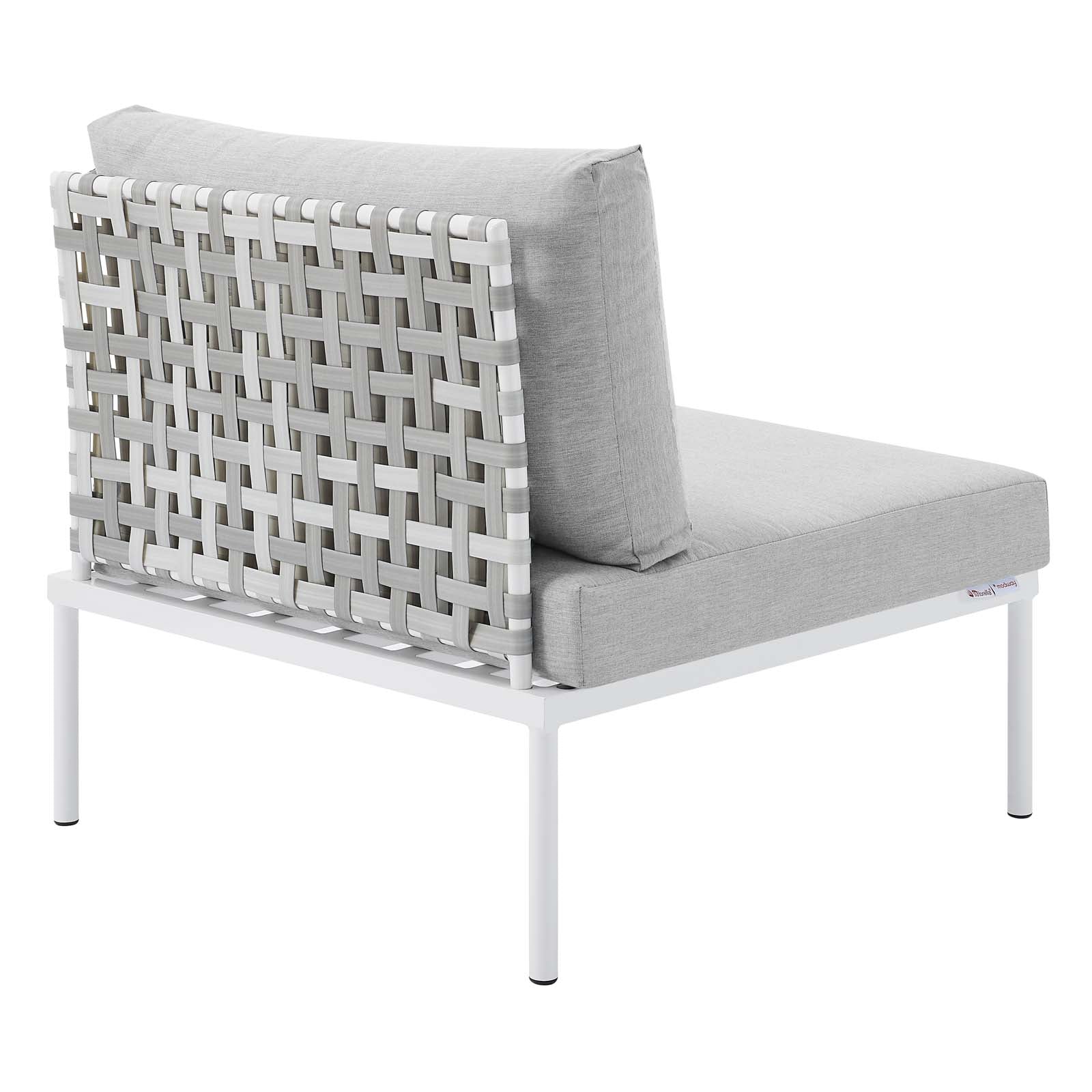 Harmony 10-Piece Sunbrella¨ Basket Weave Outdoor Patio Aluminum Sectional Sofa Set by Modway