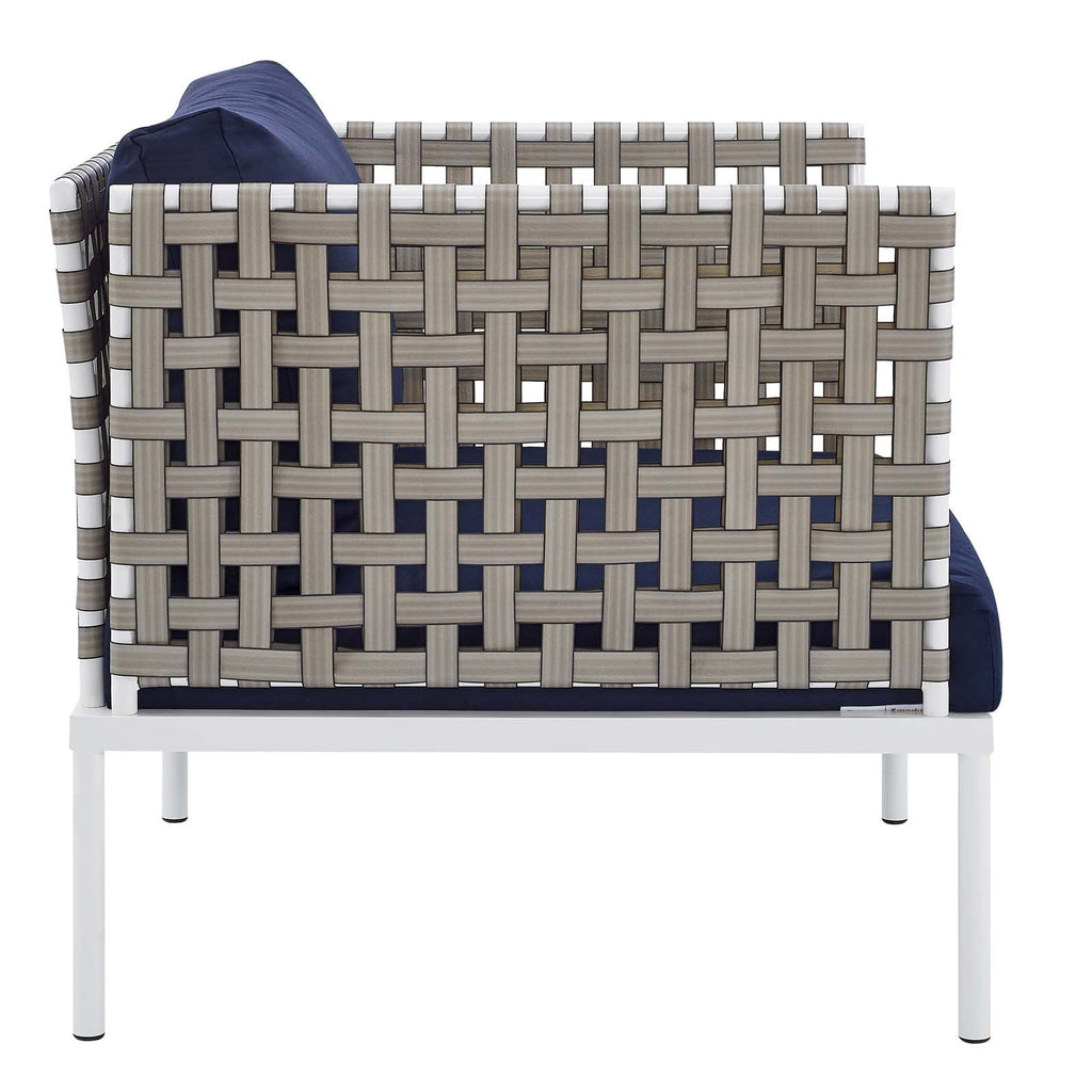 Harmony 10-Piece Sunbrella¨ Basket Weave Outdoor Patio Aluminum Sectional Sofa Set by Modway