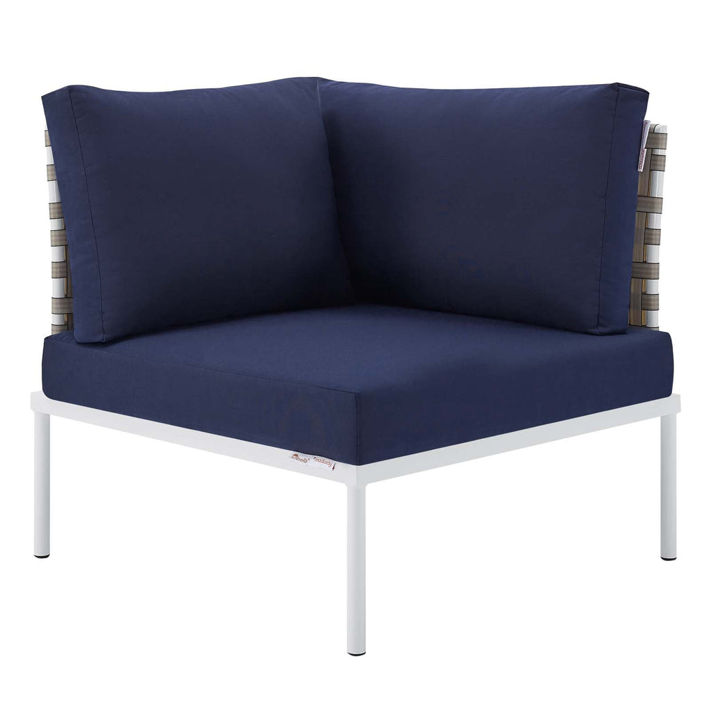 Harmony 10-Piece Sunbrella¨ Basket Weave Outdoor Patio Aluminum Sectional Sofa Set by Modway