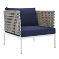 Harmony Sunbrella¨ Basket Weave Outdoor Patio Aluminum Armchair by Modway