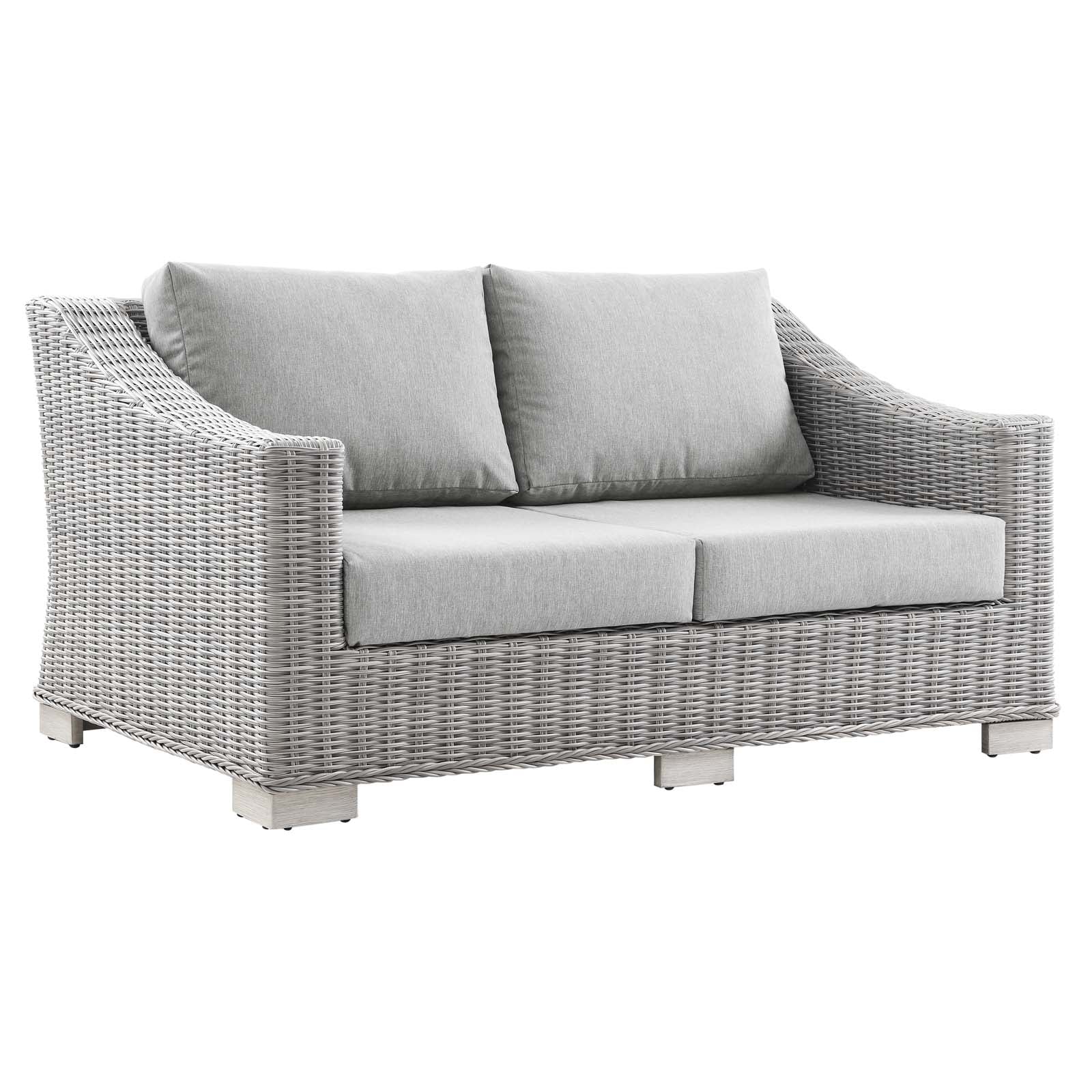 Conway 4-Piece Outdoor Patio Wicker Rattan Furniture Set by Modway