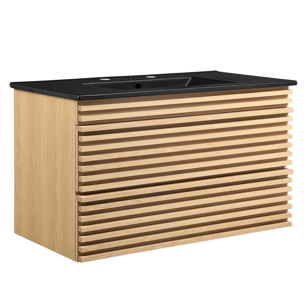Render 36" Wall-Mount Bathroom Vanity by Modway