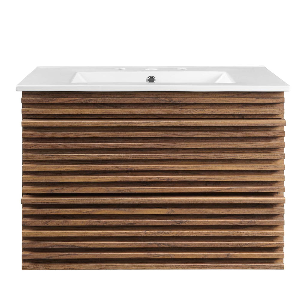 Render 30" Wall-Mount Bathroom Vanity by Modway