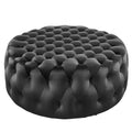 Amour Tufted Button Large Round Performance Velvet Ottoman by Modway
