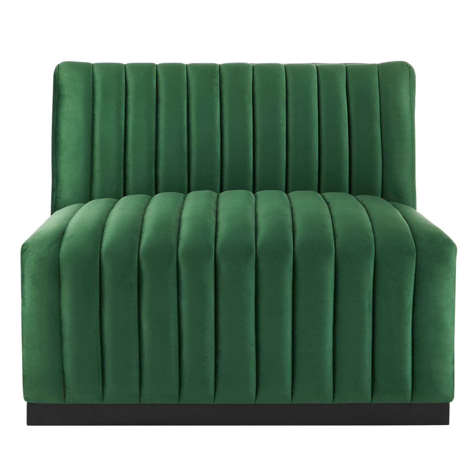 Conjure Channel Tufted Performance Velvet Armless Chair by Modway