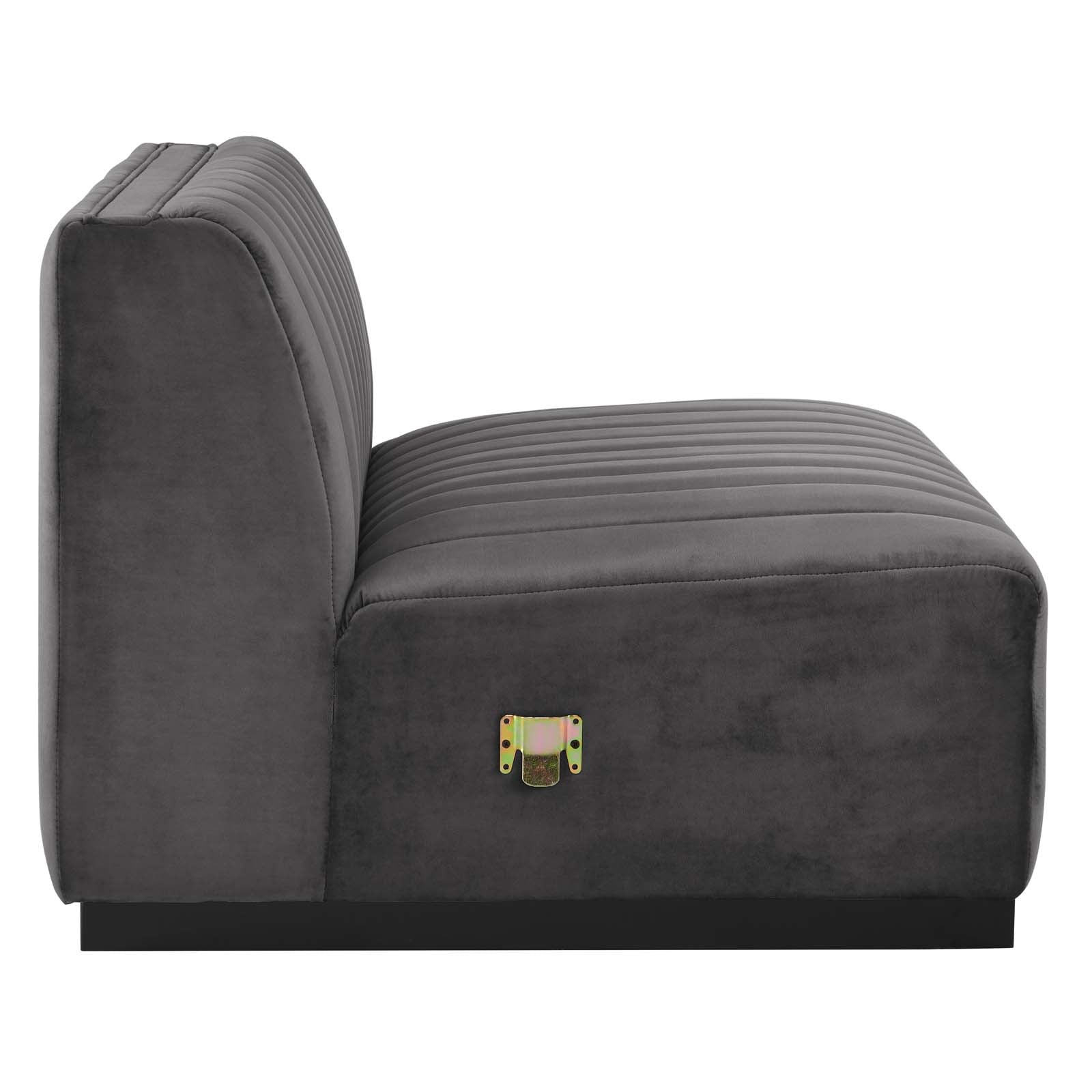 Conjure Channel Tufted Performance Velvet Armless Chair by Modway