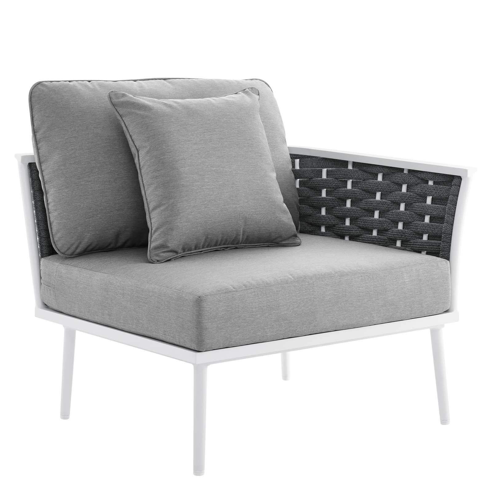 Stance 4 Piece Outdoor Patio Aluminum Sectional Sofa Set by Modway