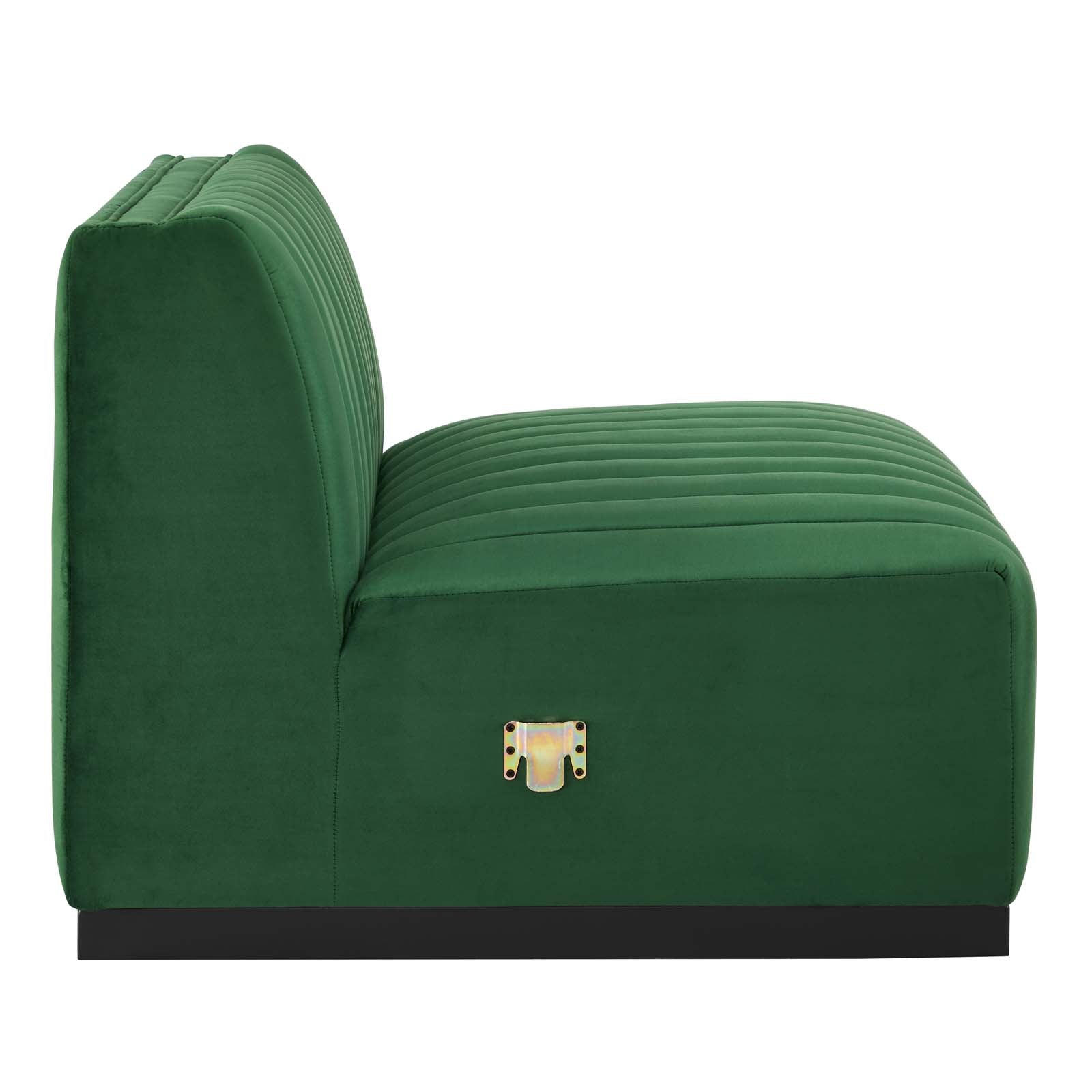 Conjure 4-Piece Channel Tufted Performance Velvet Sectional by Modway