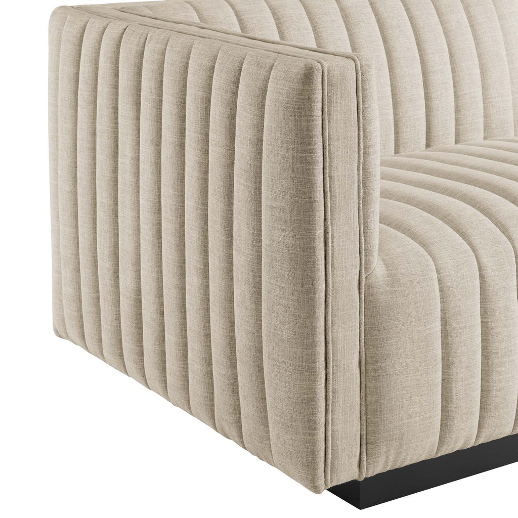 Conjure 4-Piece Channel Tufted Upholstered Fabric Sectional Sofa by Modway