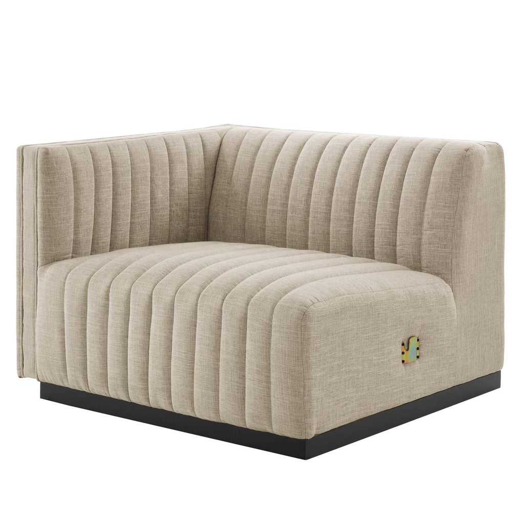 Conjure 6-Piece Channel Tufted Upholstered Fabric Sectional Sofa by Modway