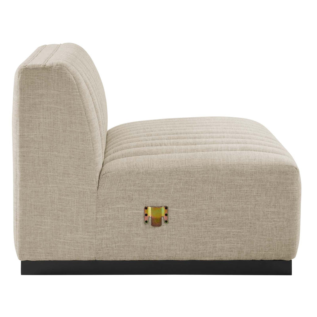 Conjure 6-Piece Channel Tufted Upholstered Fabric Sectional Sofa by Modway