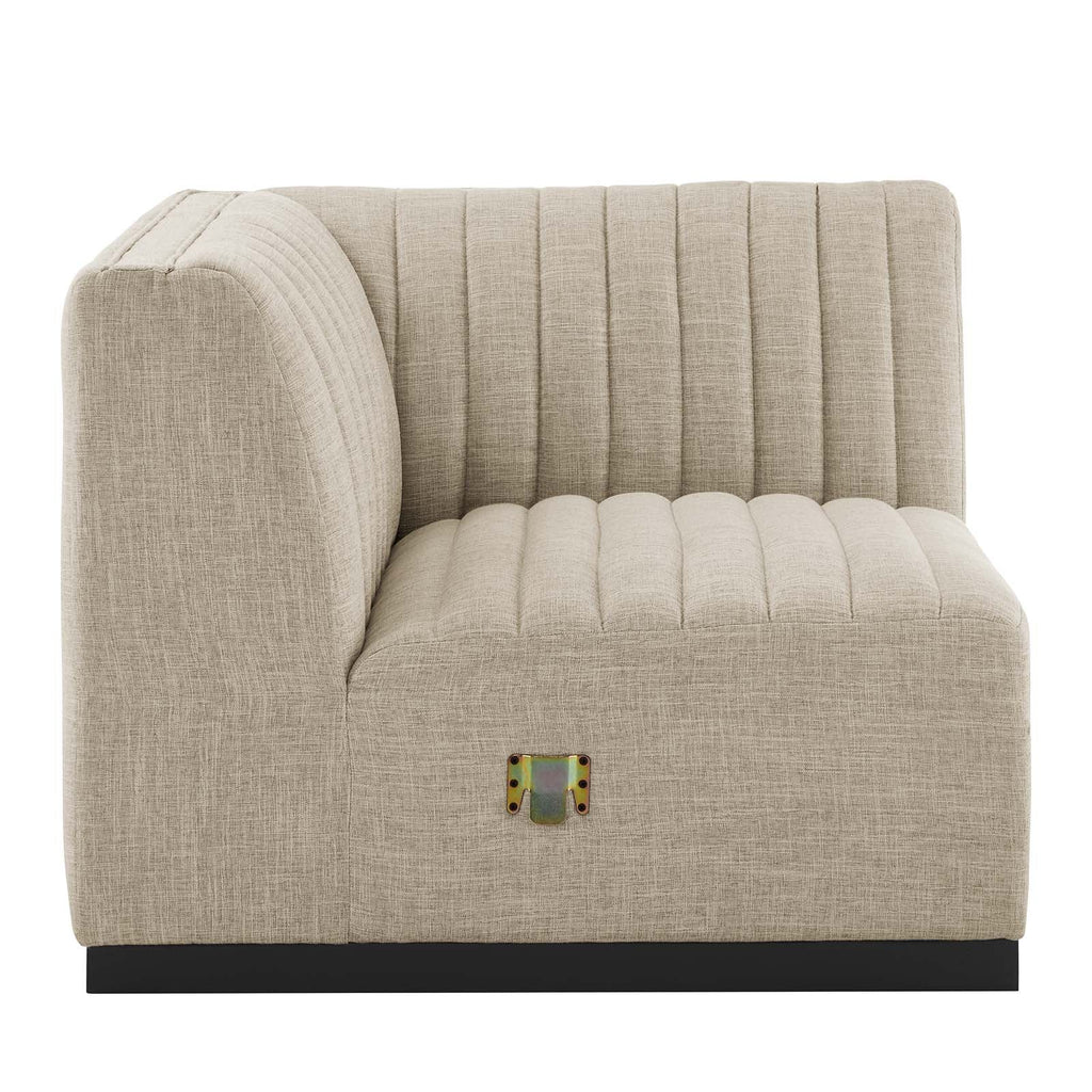Conjure 5-Piece Channel Tufted Upholstered Fabric Sectional by Modway