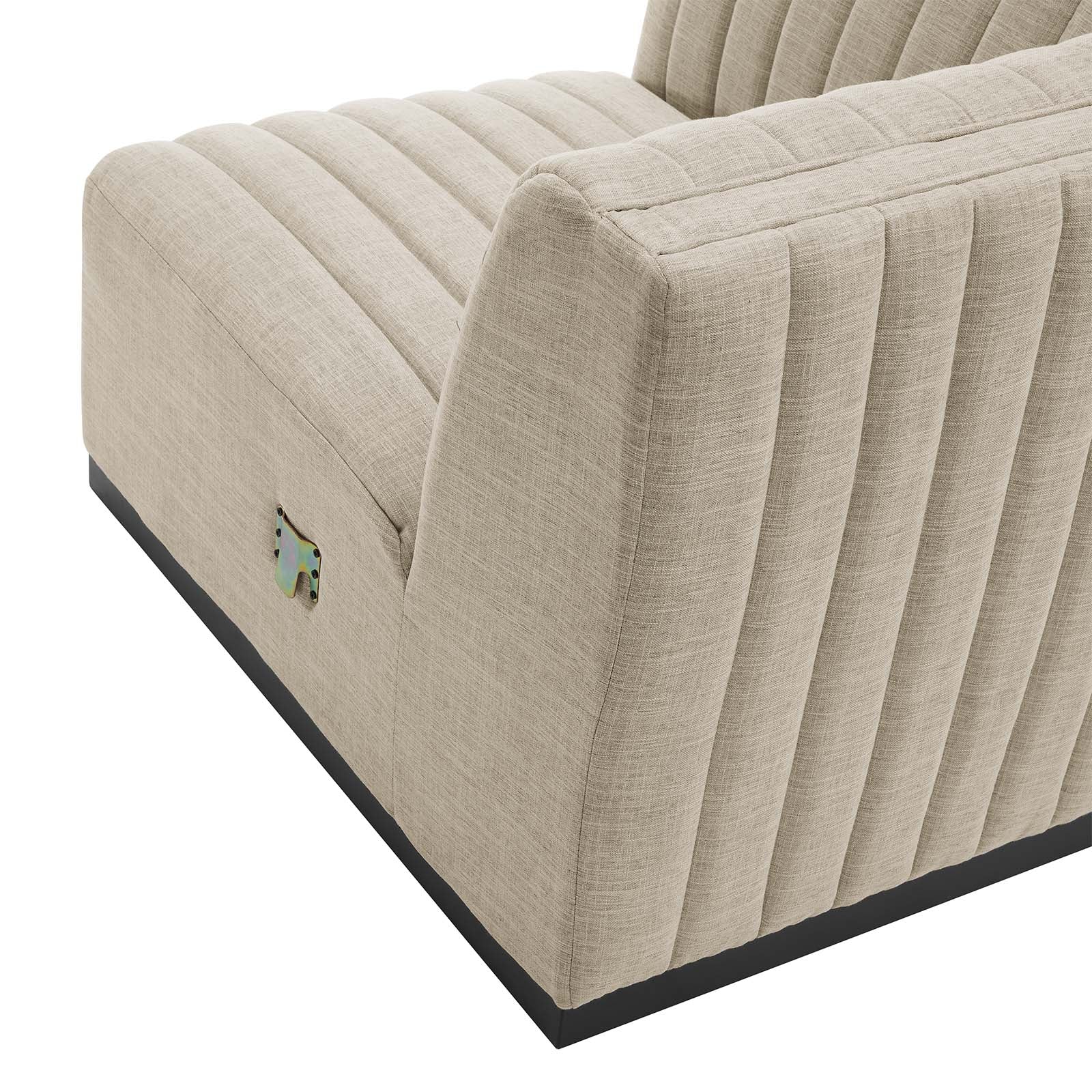Conjure 5-Piece Channel Tufted Upholstered Fabric Sectional by Modway