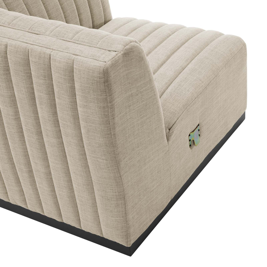 Conjure 5-Piece Channel Tufted Upholstered Fabric Sectional by Modway