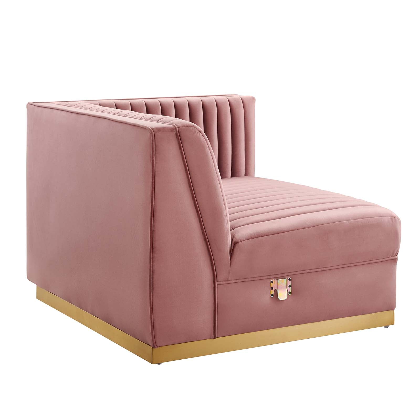 Sanguine Channel Tufted Performance Velvet Modular Sectional Sofa Loveseat by Modway