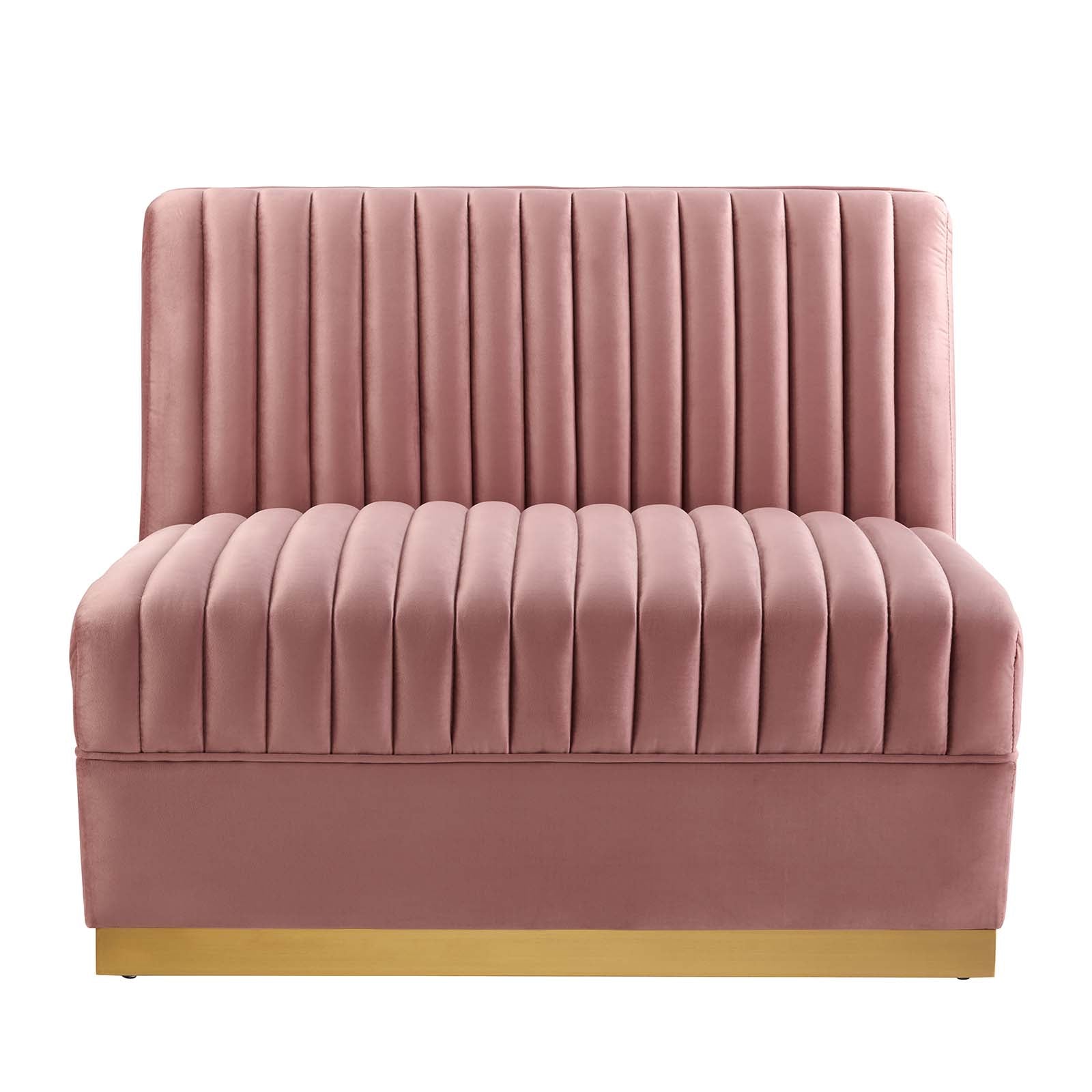 Sanguine Channel Tufted Performance Velvet 4-Seat Modular Sectional Sofa by Modway