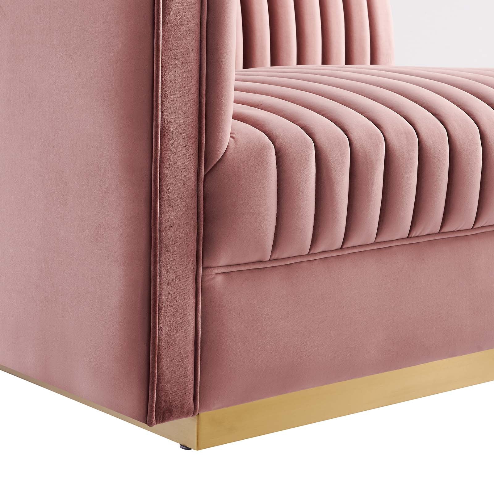 Sanguine 5-Piece Channel Tufted Performance Velvet Modular Sectional Sofa by Modway