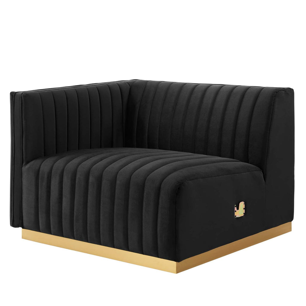 Conjure Channel Tufted Performance Velvet 4-Piece