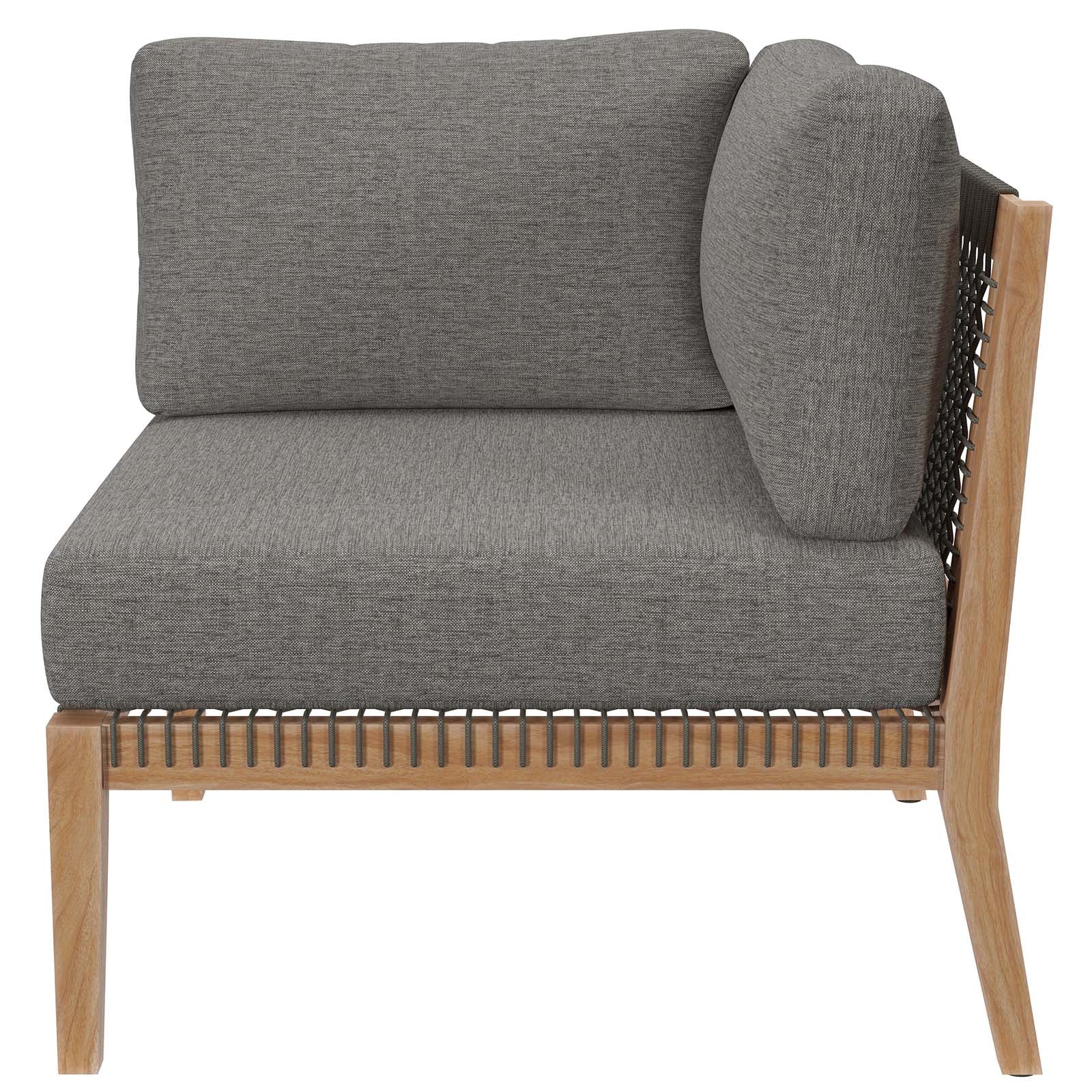 Clearwater Outdoor Patio Teak Wood Loveseat by Modway