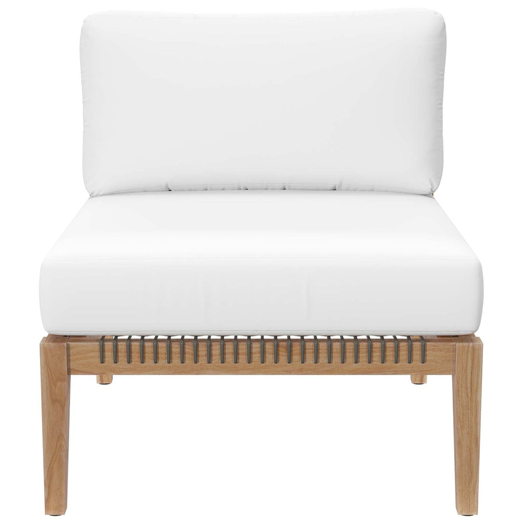 Clearwater 6-Piece Outdoor Patio Teak Wood Sectional Sofa by Modway