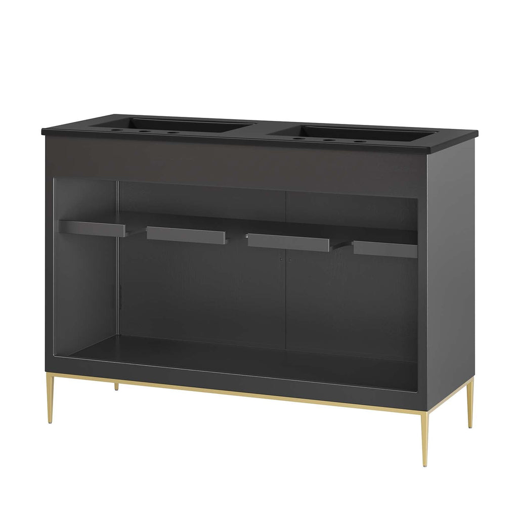 Awaken 48" Double Sink Bathroom Vanity by Modway