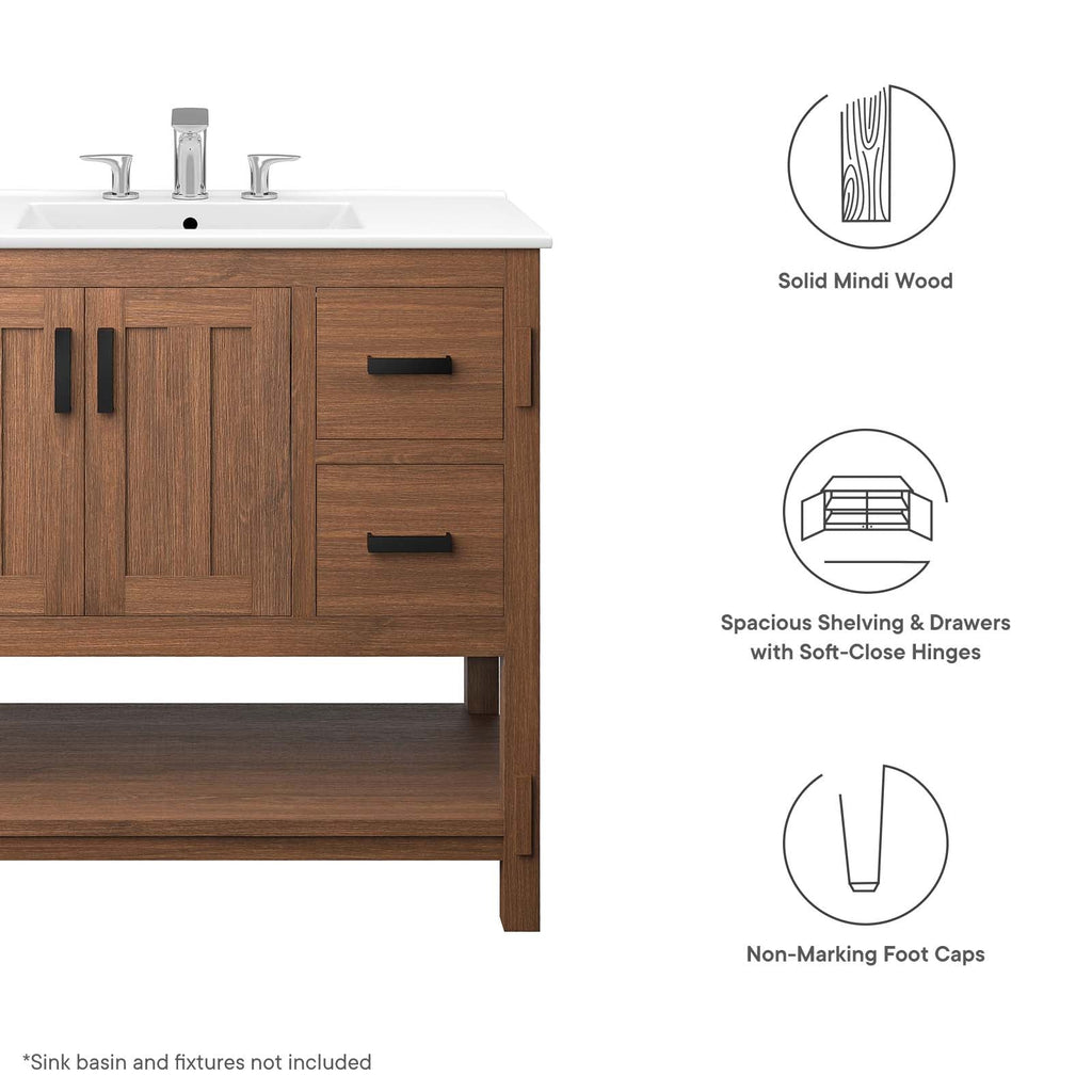 Ashlyn 36" Wood Bathroom Vanity Cabinet (Sink Basin Not Included) by Modway