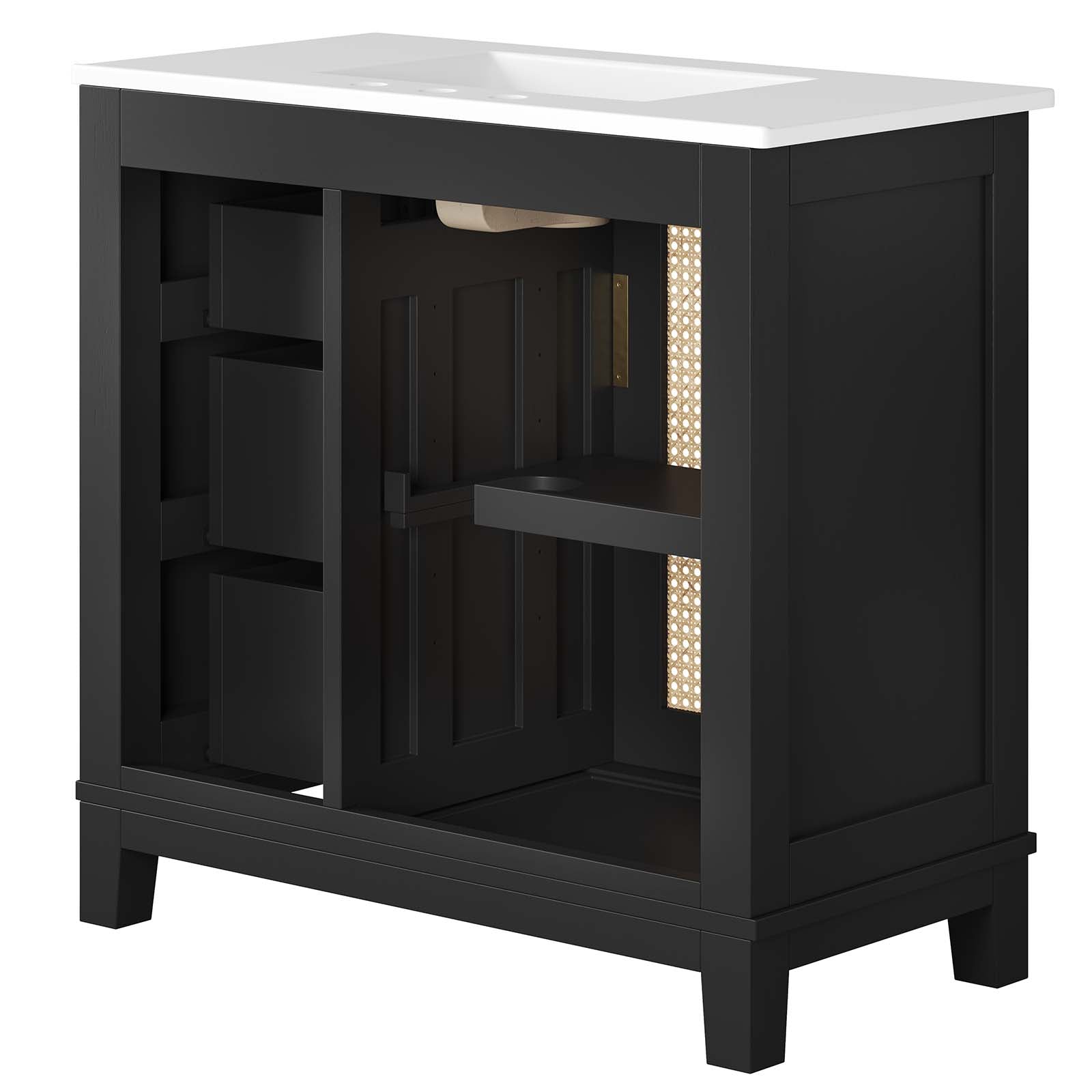 Dixie 36" Solid Wood Bathroom Vanity Cabinet by Modway