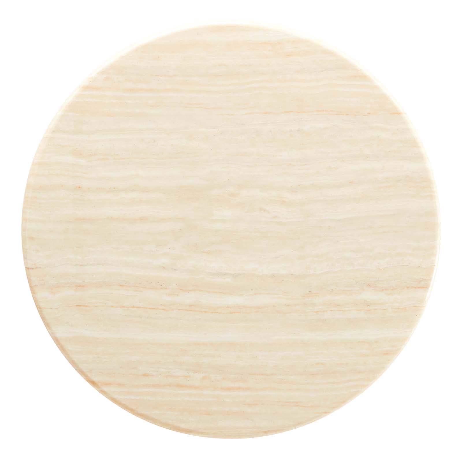 Lippa 36" Round Faux Travertine Dining Table by Modway