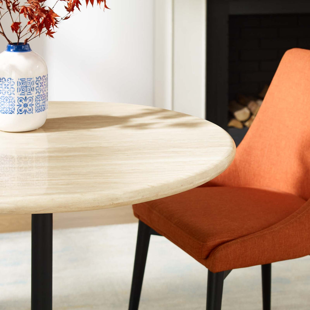 Lippa 36" Round Faux Travertine Dining Table by Modway