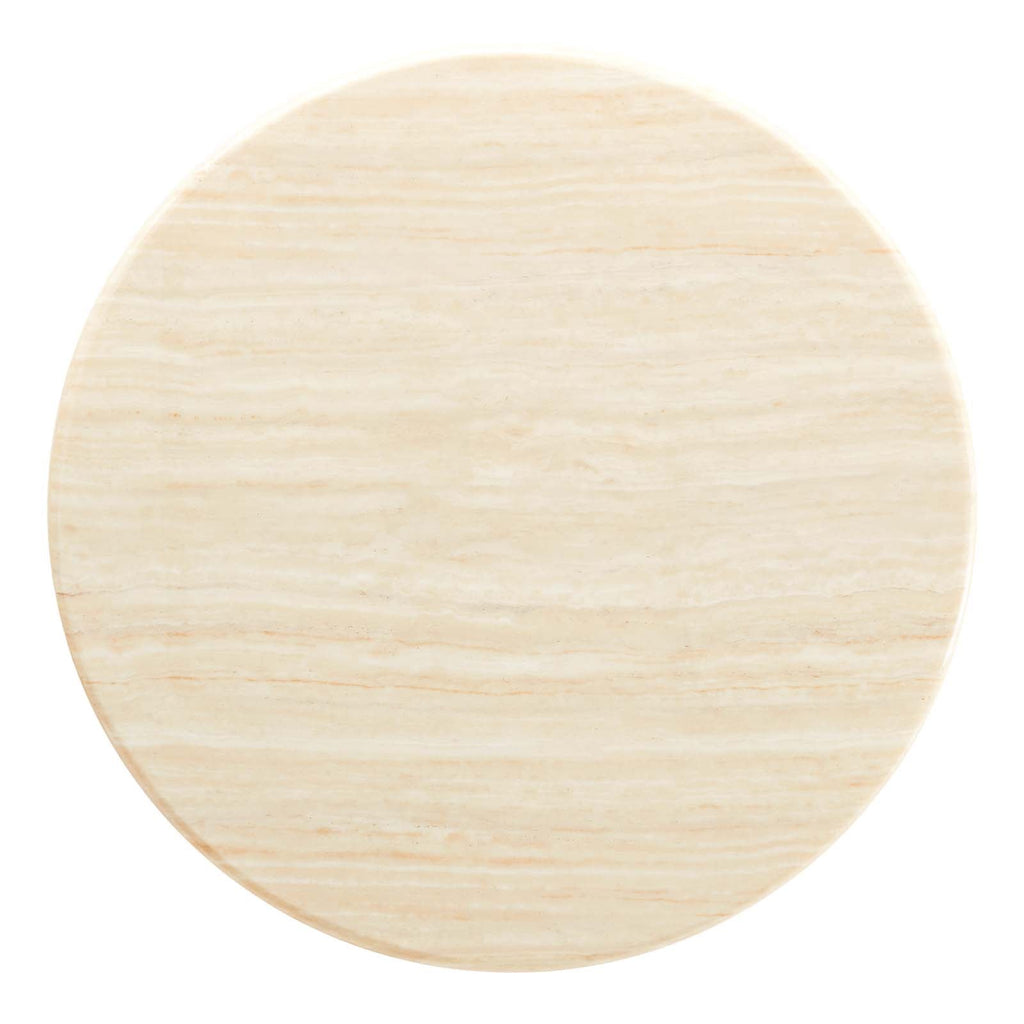Lippa 36" Round Faux Travertine Coffee Table by Modway