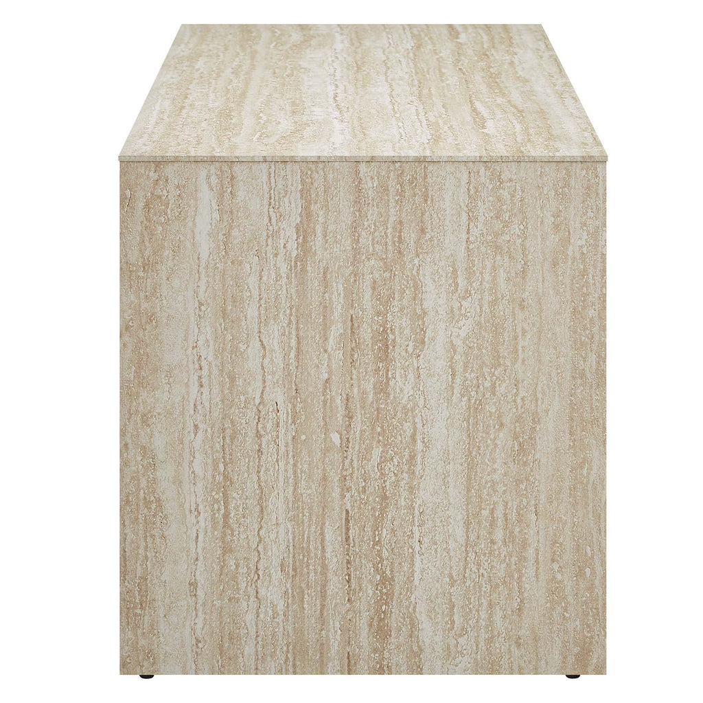 Mirella 53.5" Faux Travertine Bench by Modway