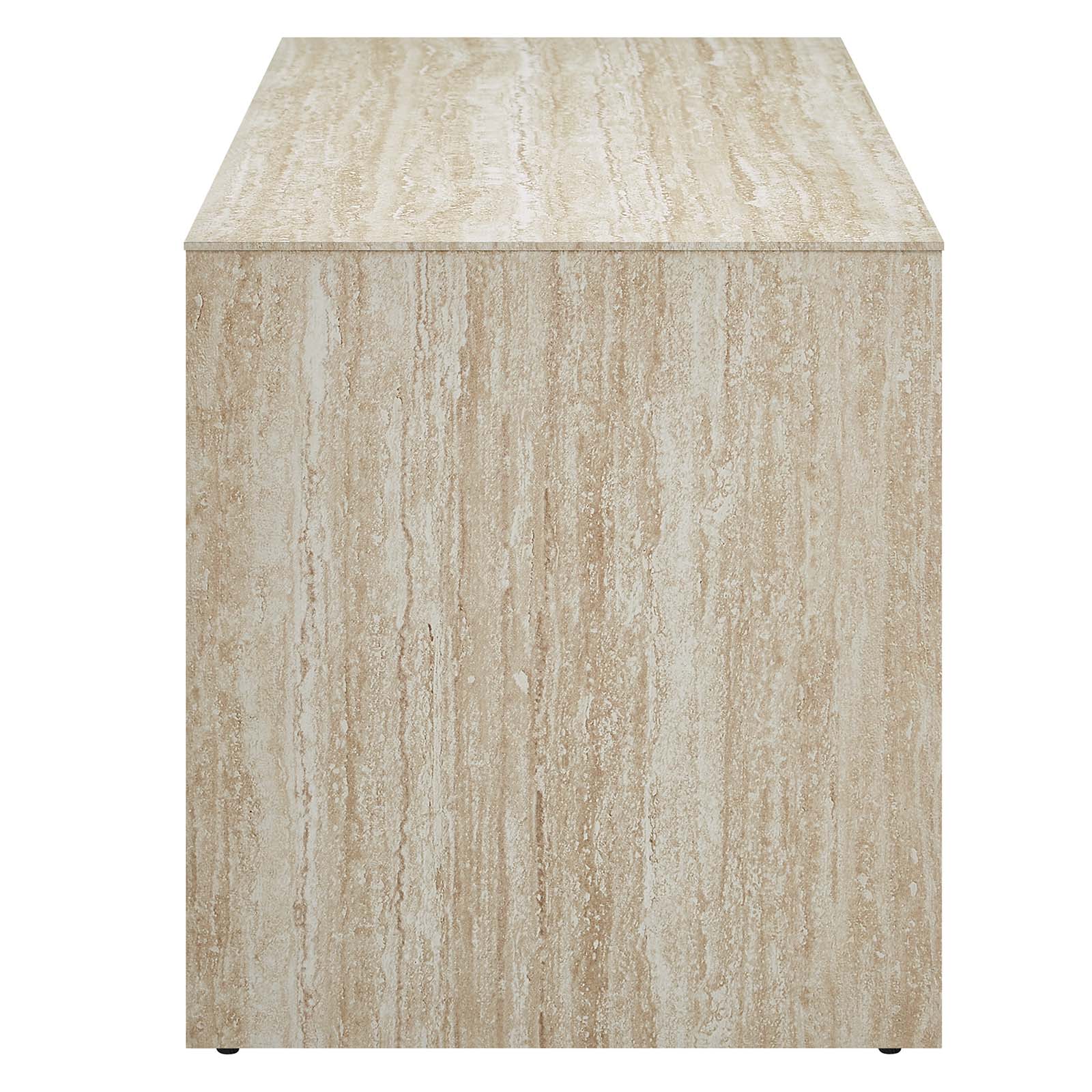 Mirella 53.5" Faux Travertine Bench by Modway
