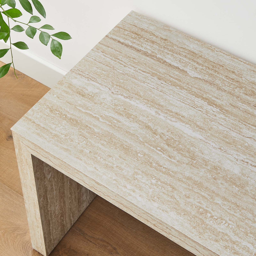 Mirella 53.5" Faux Travertine Bench by Modway