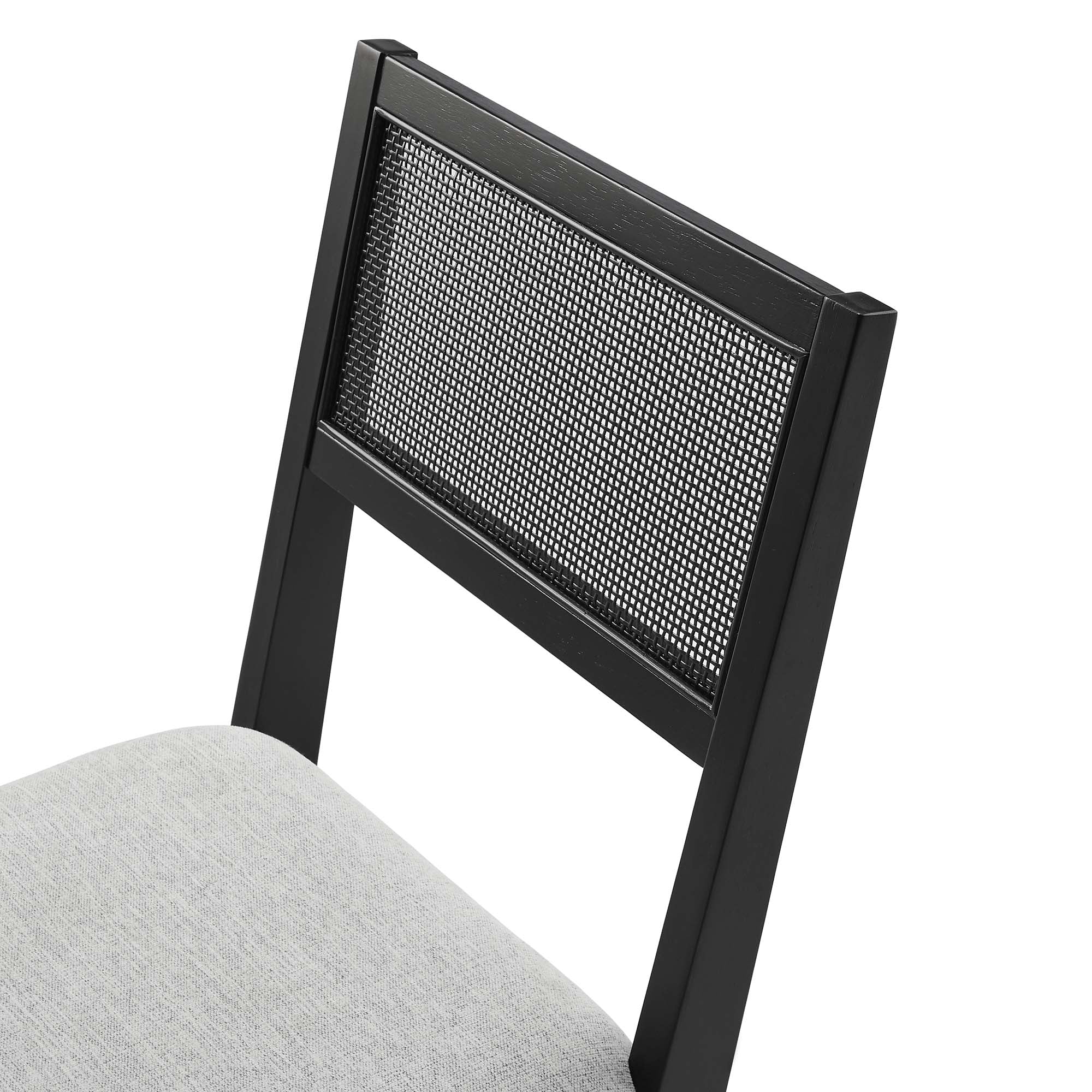 Nimba Faux Rattan Fabric Dining Chairs Set of 2 by Modway