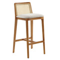 Monarch Wood and Rattan Bar Stool by Modway